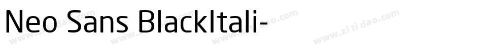 Neo Sans BlackItali字体转换